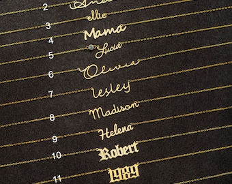 Personalized Name Necklaces, Personalized Names Necklace, Script Name Necklaces, Mothers Day Gift, Gift for Her, Sterling Silver Necklace