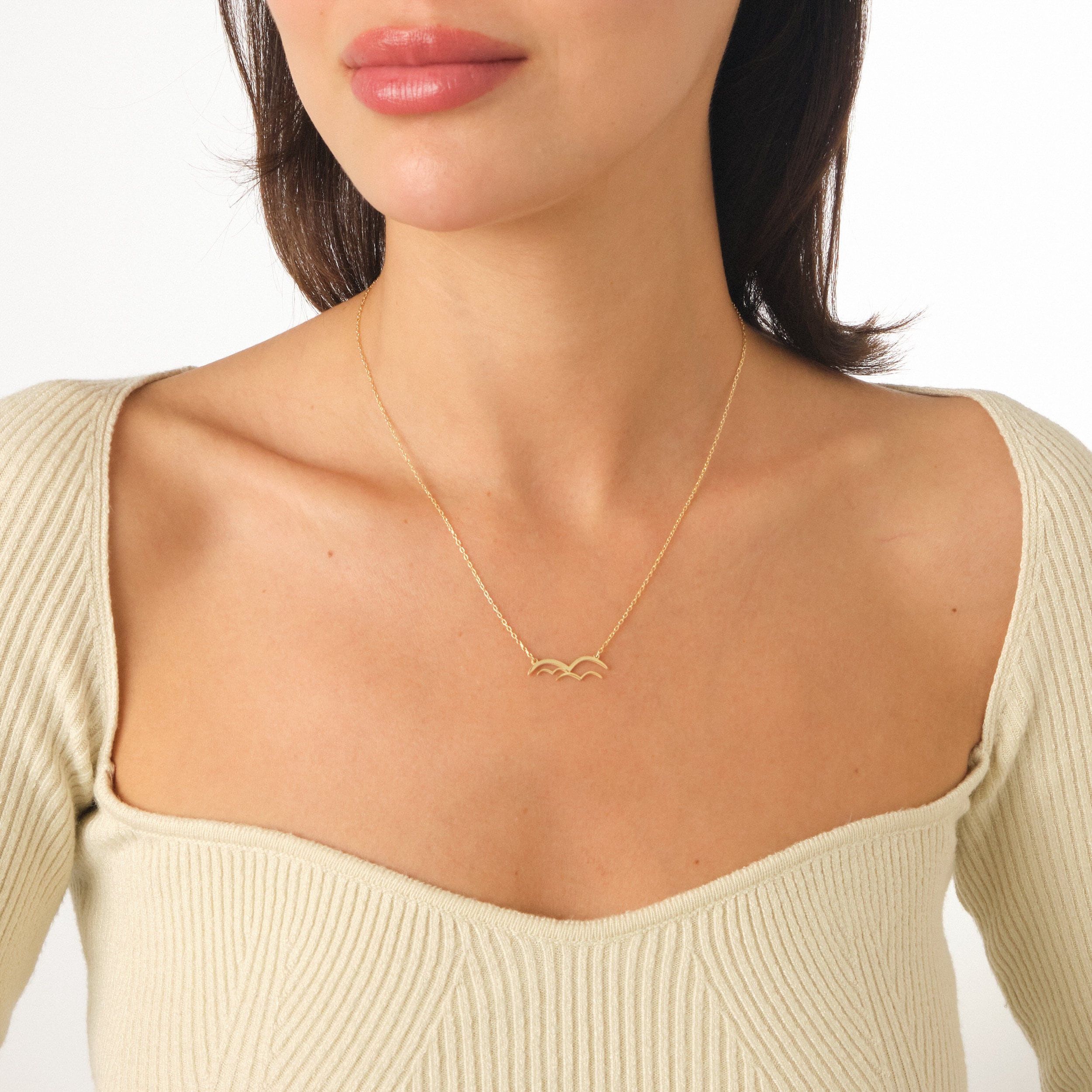 Double seagull necklace best sale