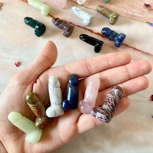 Kleiner Kristall-Phallus | Handgeschnitzter Edelstein | Kristall-Phallus-Schnitzerei