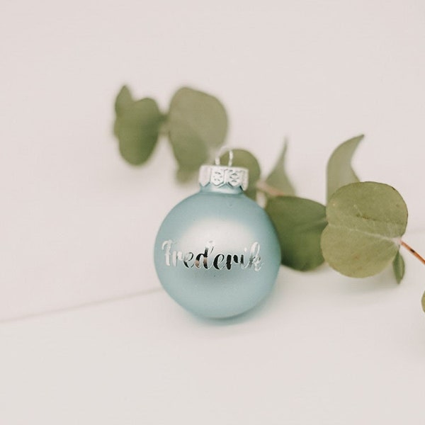 Personalisierte mini Weihnachtskugel blau | Wichtelgeschenk | kleines Geschenk| kleines Weihnachtsgeschenk | Geschenkidee Weihnachten
