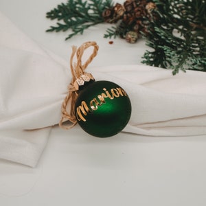 Personalized mini Christmas ball green| Secret Santa gift | small gift| souvenir | Christmas present | Christmas gift idea