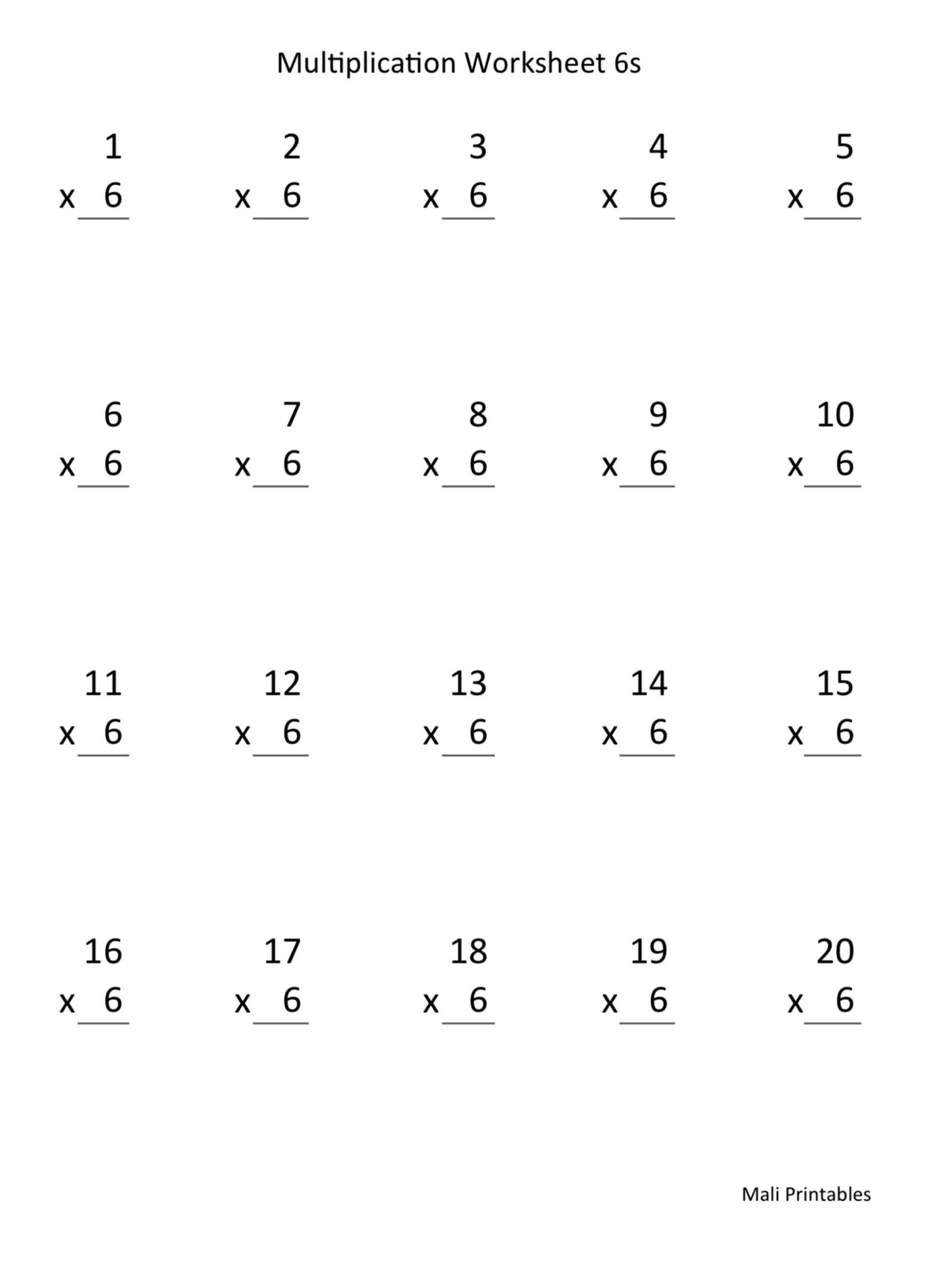 21 Printable Multiplication Worksheets. Multiplication | Etsy