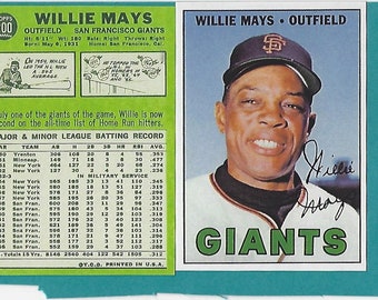1967 Willie Mays Topps # 200 Giants Reprint "Say Hey Kid"