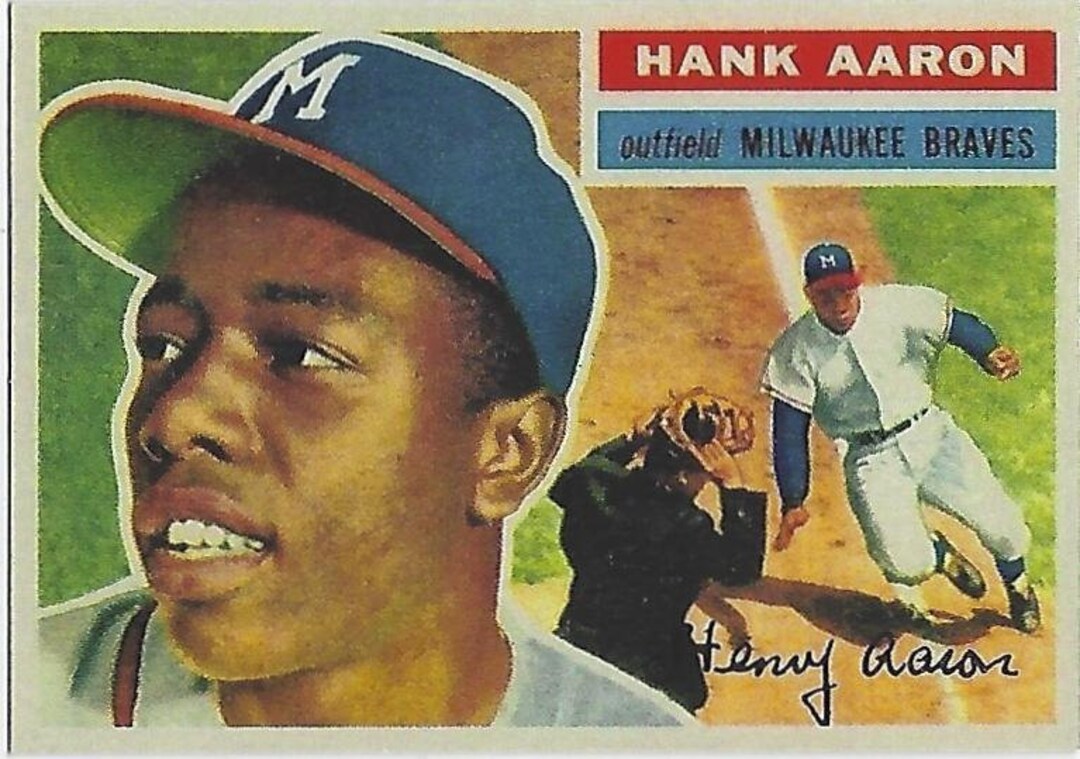 1956 Hank Aaron Topps 31 Reprint Braves Etsy