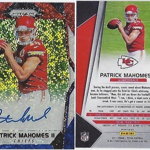 2017 Patrick Mahomes Novelty Rookie Card Reprint; #RA-PM with facsimile autograph,NOT authentic autograph.