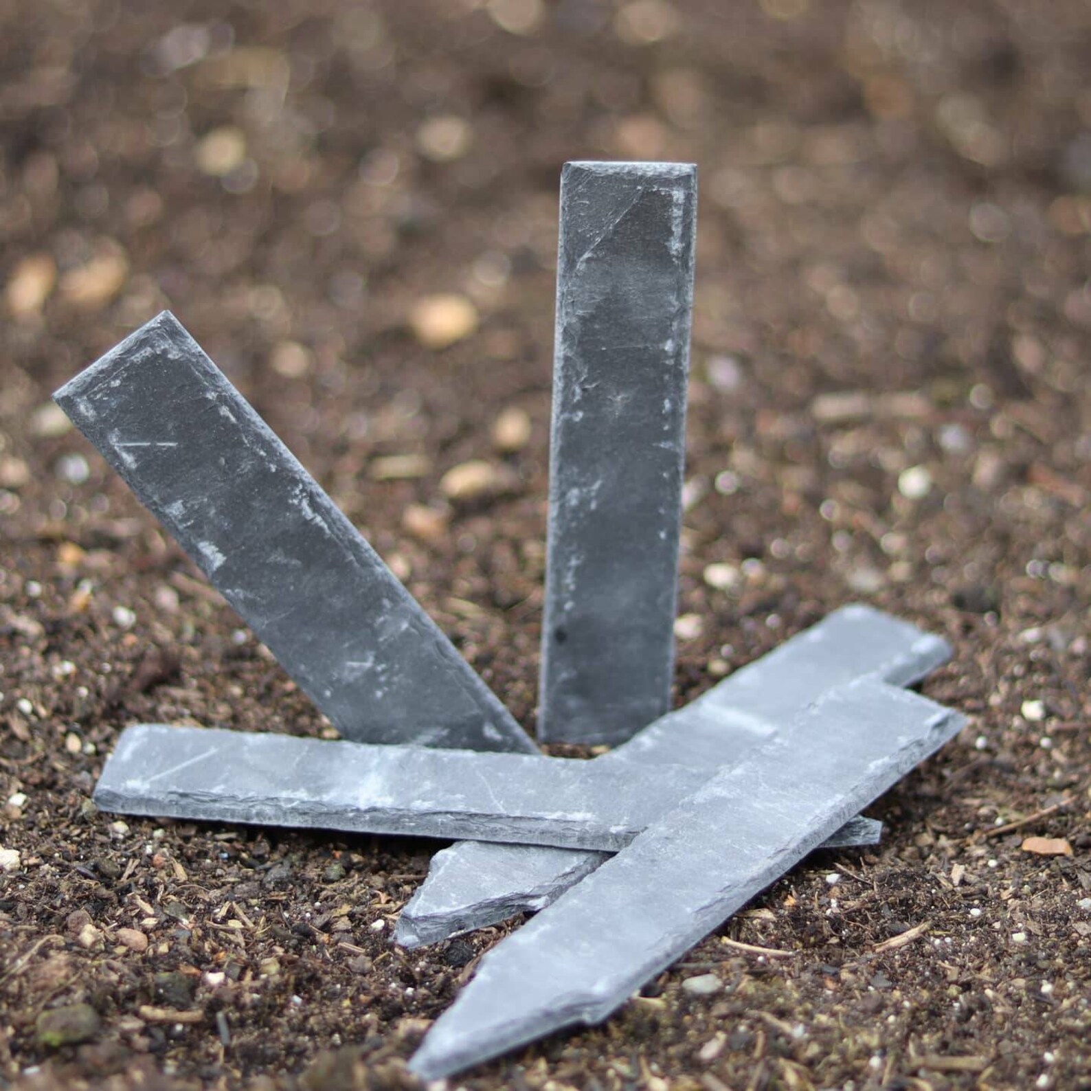 Three Slate Plant Markers with Chalk Pen labels tags garden Etsy