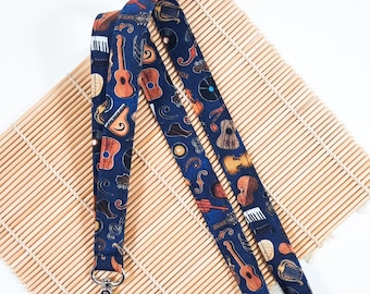 Musical Instrument Lanyard, Music Teacher Gift, Breakaway Badge Holder