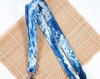 Ocean Waves Cotton Lanyard: Breakaway ID Holder, Beach Lover Gift