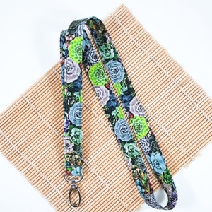 Sukkulenten Schlüsselband, Lanyard Schlüsselband, Breakaway Id Inhaber, Stoff Schlüsselanhänger, Geschenk für einen Lehrer