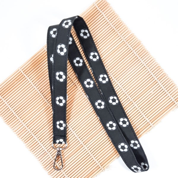 Football lanyard, Sports lanyard holder, Breakaway Id holder, fabric key chain, Football coach gift UK