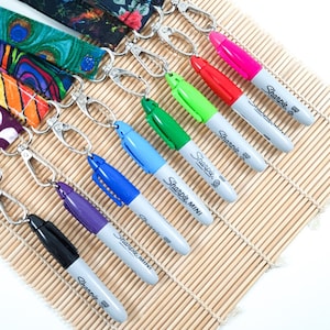 Mini Sharpie Permanent Markers, Lanyard accessories, office & school pen - 8 colours