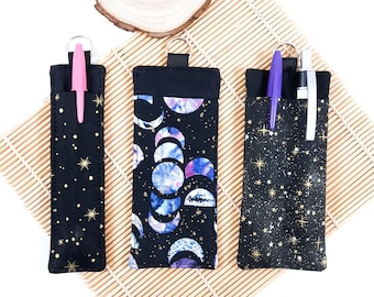 Constellation Fabric Pen Holder for Lanyard: Keychain Pen Case