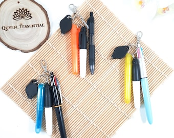 Pen sets for badge reel lanyard, retractable pen, Mini black marker pen, LED flashlight, highlighter pen, office & school, Nurse accessories