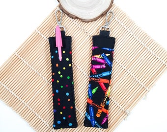 Fabric Pen Holder Keychain: Teacher Lanyard Accessory