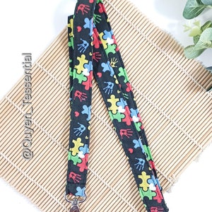Autismus Bewusstsein Lanyard, Regenbogen Puzzle ID Ausweishalter, Breakaway Schlüsselanhänger, Logopädie Lehrer, Lehrer für besondere Bedürfnisse, Danke Geschenk