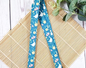 Goose lanyard, bird animal lanyard , breakaway ID holder, fabric key chain, coworker gift UK