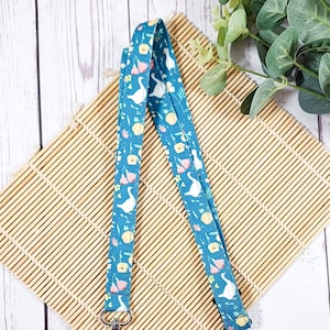 Cordón de ganso, cordón de animal pájaro, porta identificación separable, llavero de tela, regalo para compañeros de trabajo en el Reino Unido