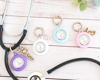 Personalized Stethoscope Fob Watch Nurse Clip-on Charm