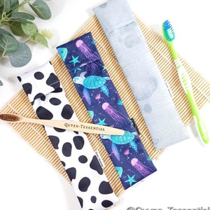 Waterproof Fabric Toothbrush Pouch Eco-Friendly Travel Case