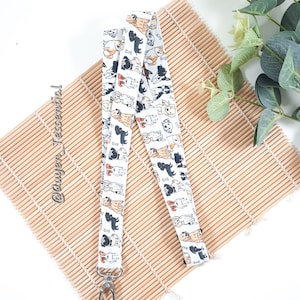 Dog Breeds Lanyard: Cotton Fabric ID Badge Holder, Dog Walker Gift