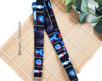Brain Anatomy Lanyard X-Ray Physician Fabric ID Card Holder