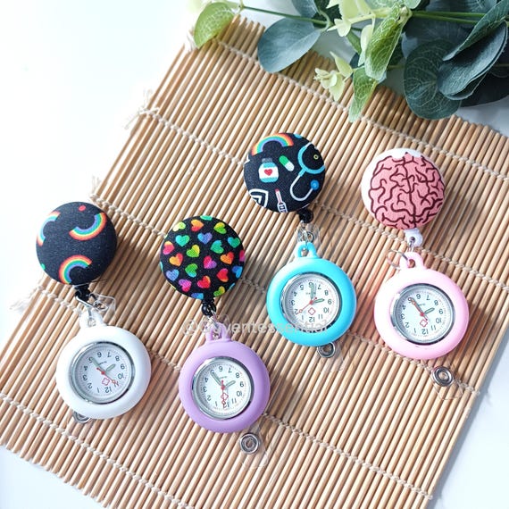 Nurse Clip-On Watch | Silicone Badge Reel, Medical Gift