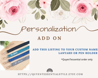Personalized Name Add-On Lanyard or Pen Holder - Quyen_Tessential Order