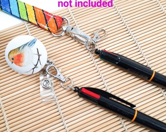 4色収納式ボールペン：ストラップ付きキーホルダーアクセサリー - Etsy