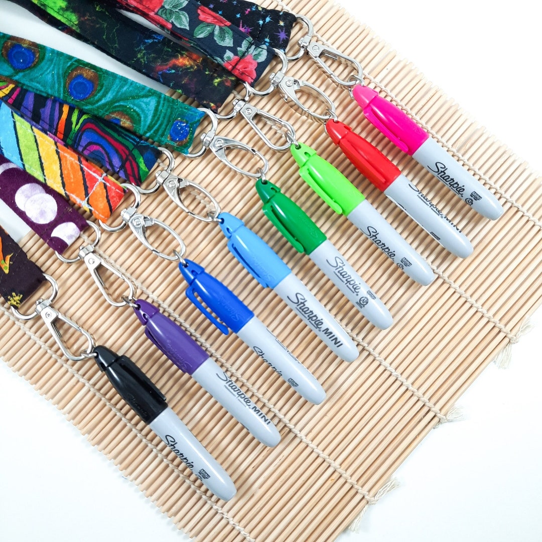Mini Sharpie Permanent Markers, Lanyard Accessories, Office & School Pen 8 Colours Etsy UK
