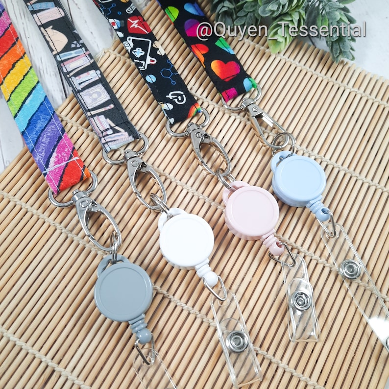 64 Pattern Retractable badge reel lanyard, ID Card Badge sets, School & office, Student, Teacher, Nurse, Midwife gift UK image 3