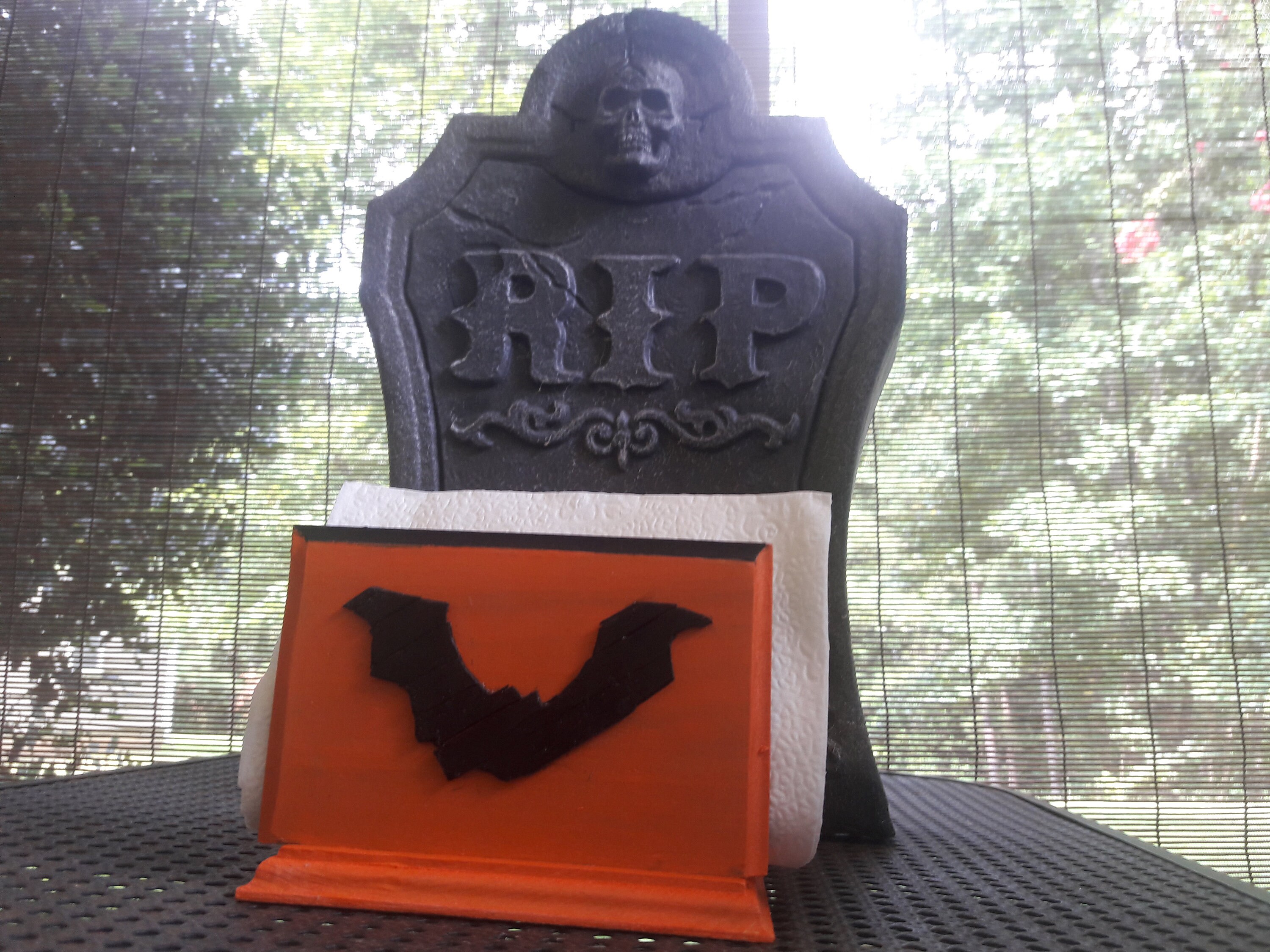 Halloween Napkin Holder With Bat and Ghost Etsy