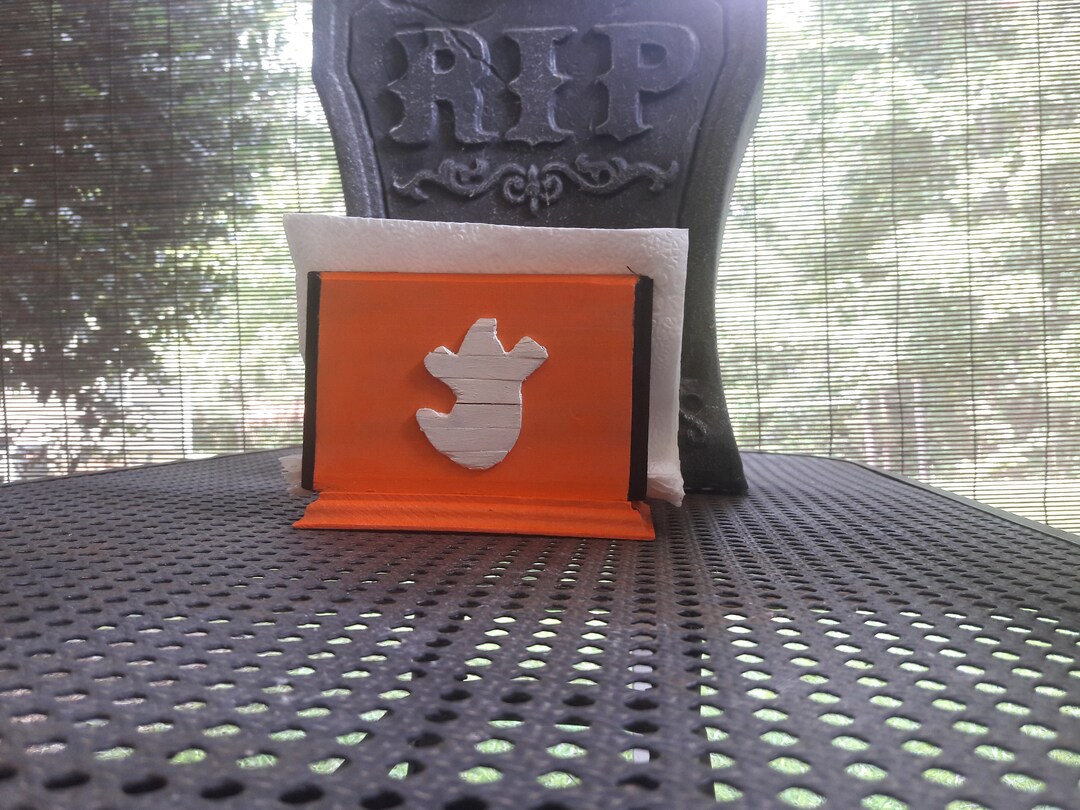 Halloween Napkin Holder With Bat and Ghost Etsy