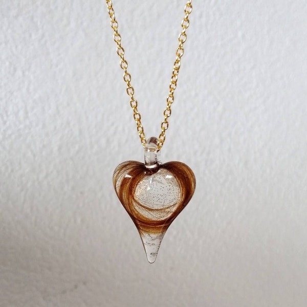 Heart shaped keepsake pendant with hair