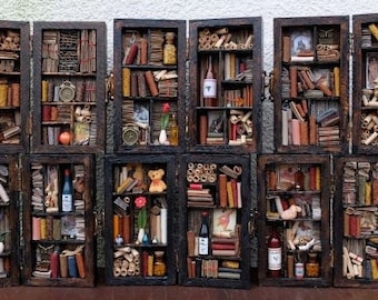 Miniature libraries - miniatuurbibliotheken - victorian-mini books