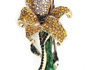 Betsey Johnson AB Purple Rose Swarovski Crystal Rhinestone  display picture 1
