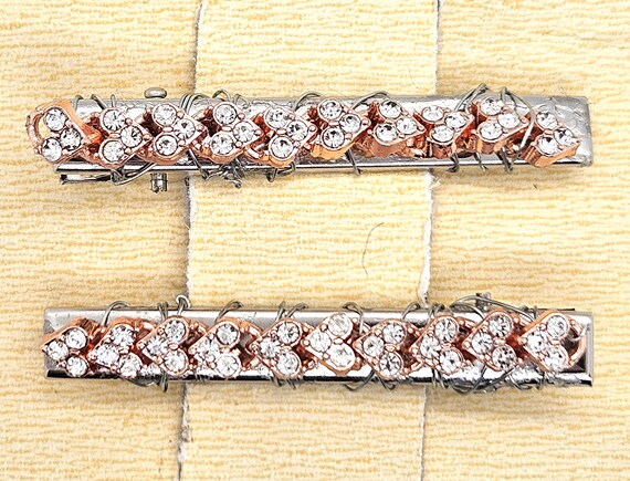 Set of 2 (left and Right) Rose Gold With Clear Pave  display picture 3