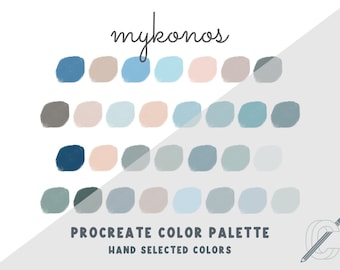 Mykonos - paleta de cores Procreate