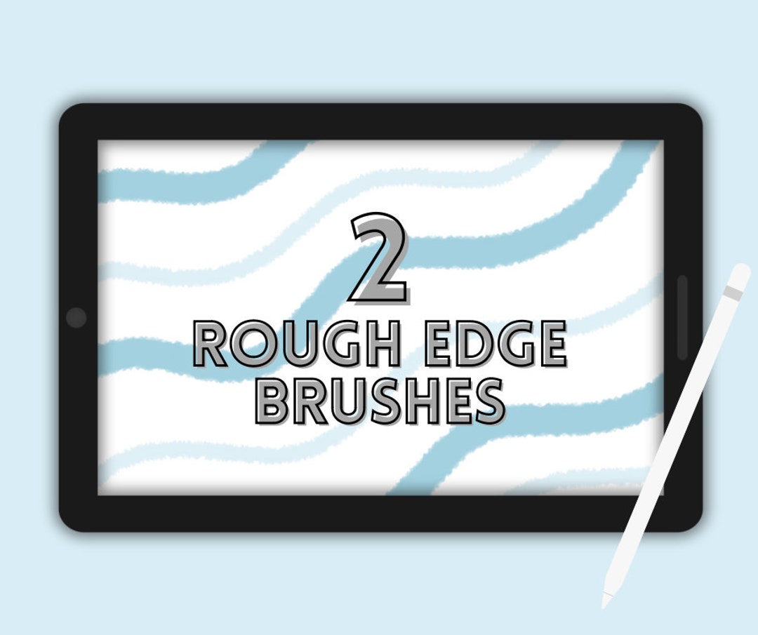 2 Rough Edge Procreate Brushes Etsy