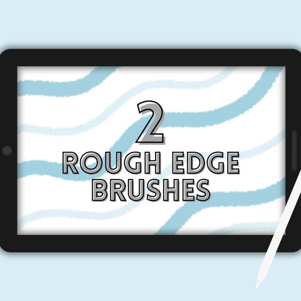 2 Rough Edge Procreate Brushes