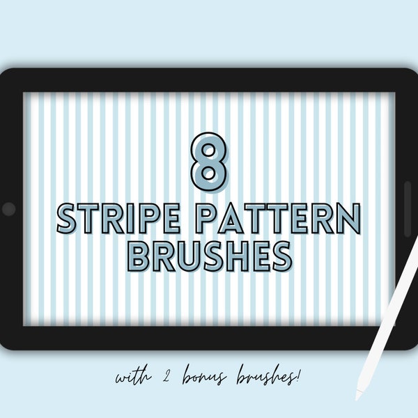 8 Stripe Pattern Procreate Brushes