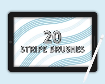20 Stripe Procreate Brushes