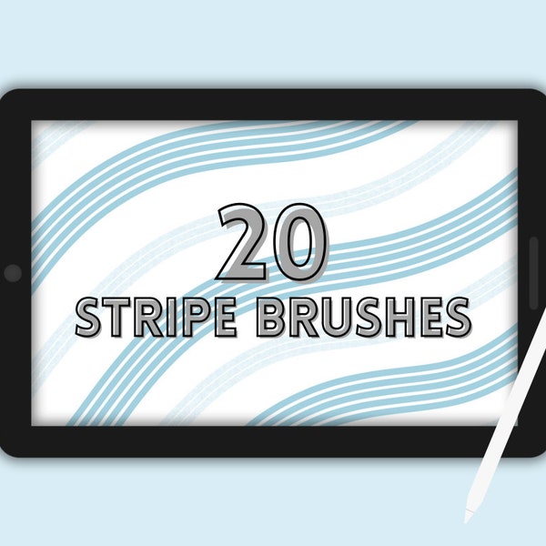 20 Stripe Procreate Brushes