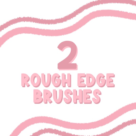 2 Rough Edge Procreate Brushes Etsy