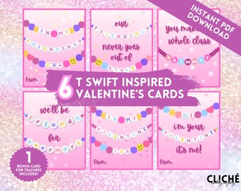 Cartões de Dia dos Namorados inspirados em Taylor Swift - Download digital instantâneo