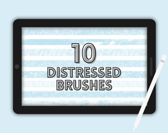 10 pincéis grunge desgastados para Procreate
