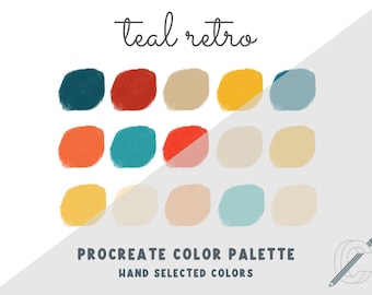 Teal Retro - Mini-paleta de cores Procreate