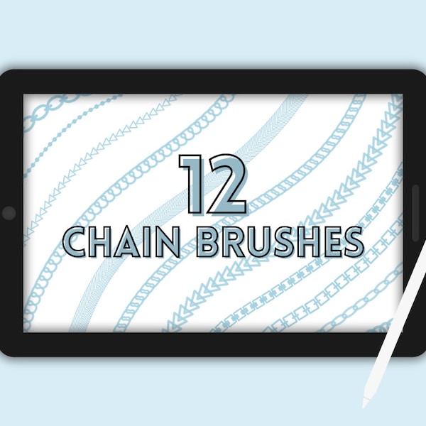 12 Chain Procreate Brushes