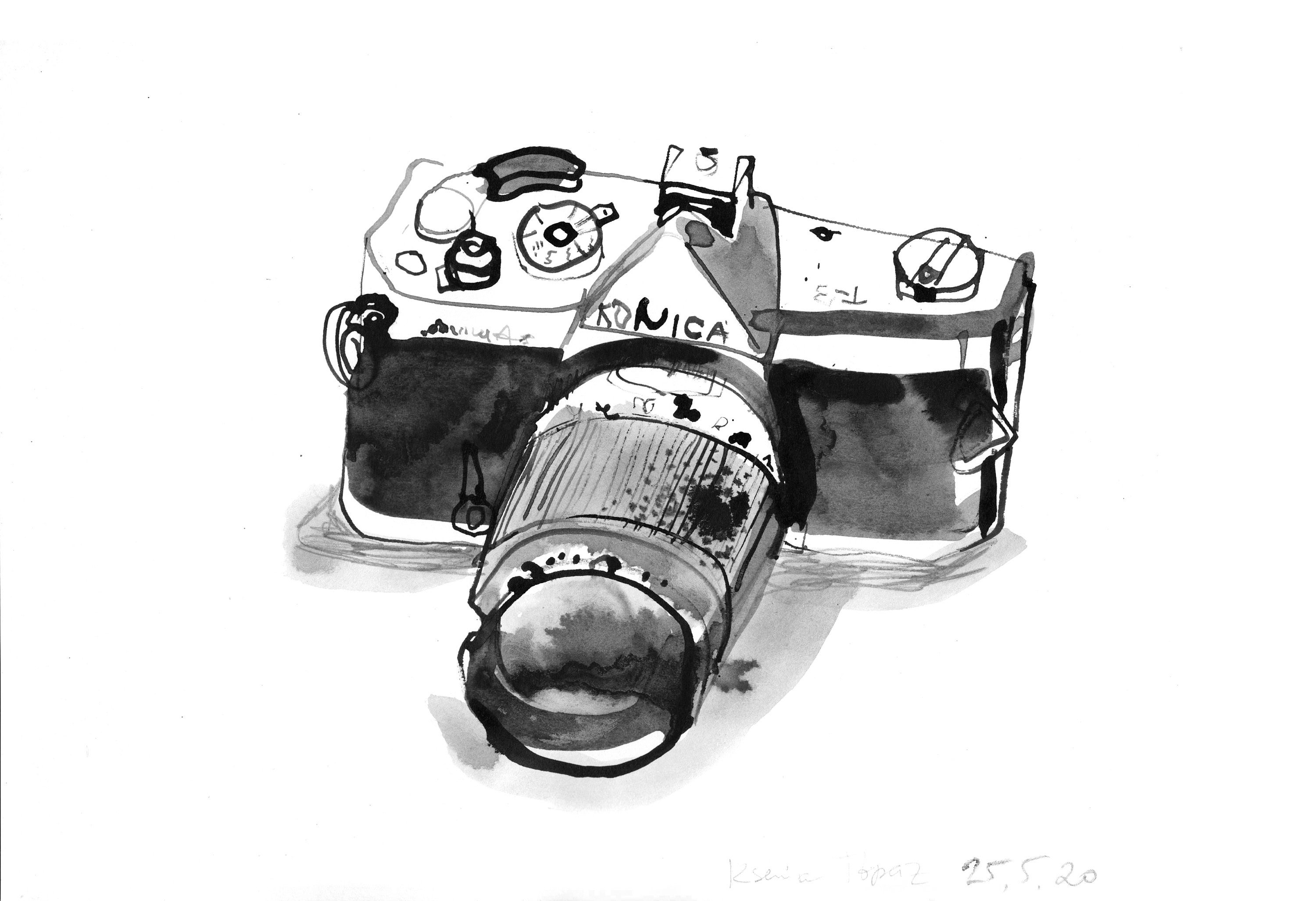 Vintage Camera Drawing HighRes Vector Graphic  Getty Images