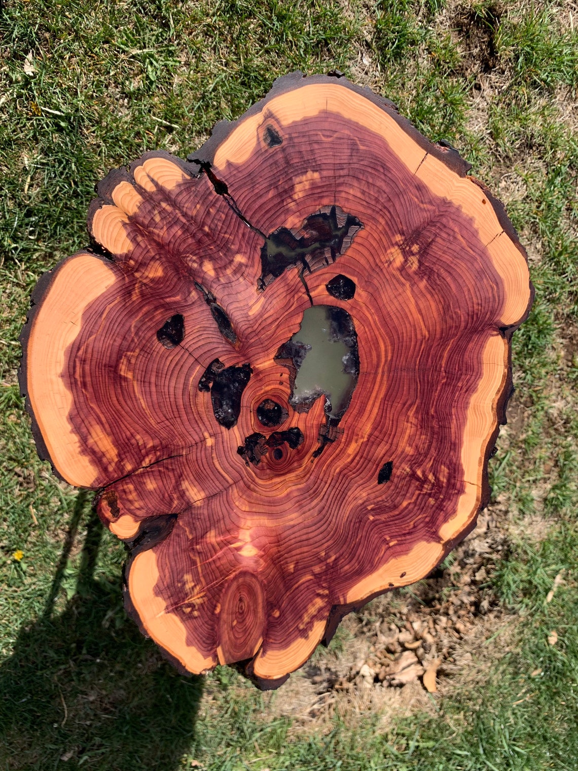 Cedar Epoxy Resin End Tables Etsy