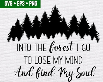 Forest Quote SVG | Nature Lover Cut File (PNG, EPS)